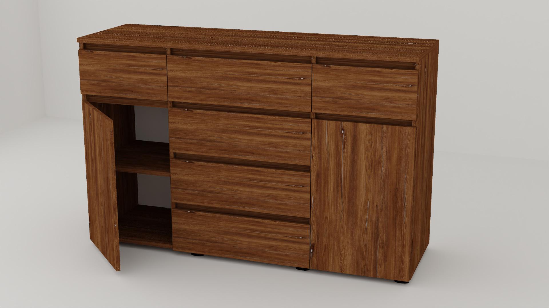 Комод Алекса СН-242/55 140х55х90 см Дуб винтаж Комод Алекса СН-242/55 140х55х90 см Дуб винтаж