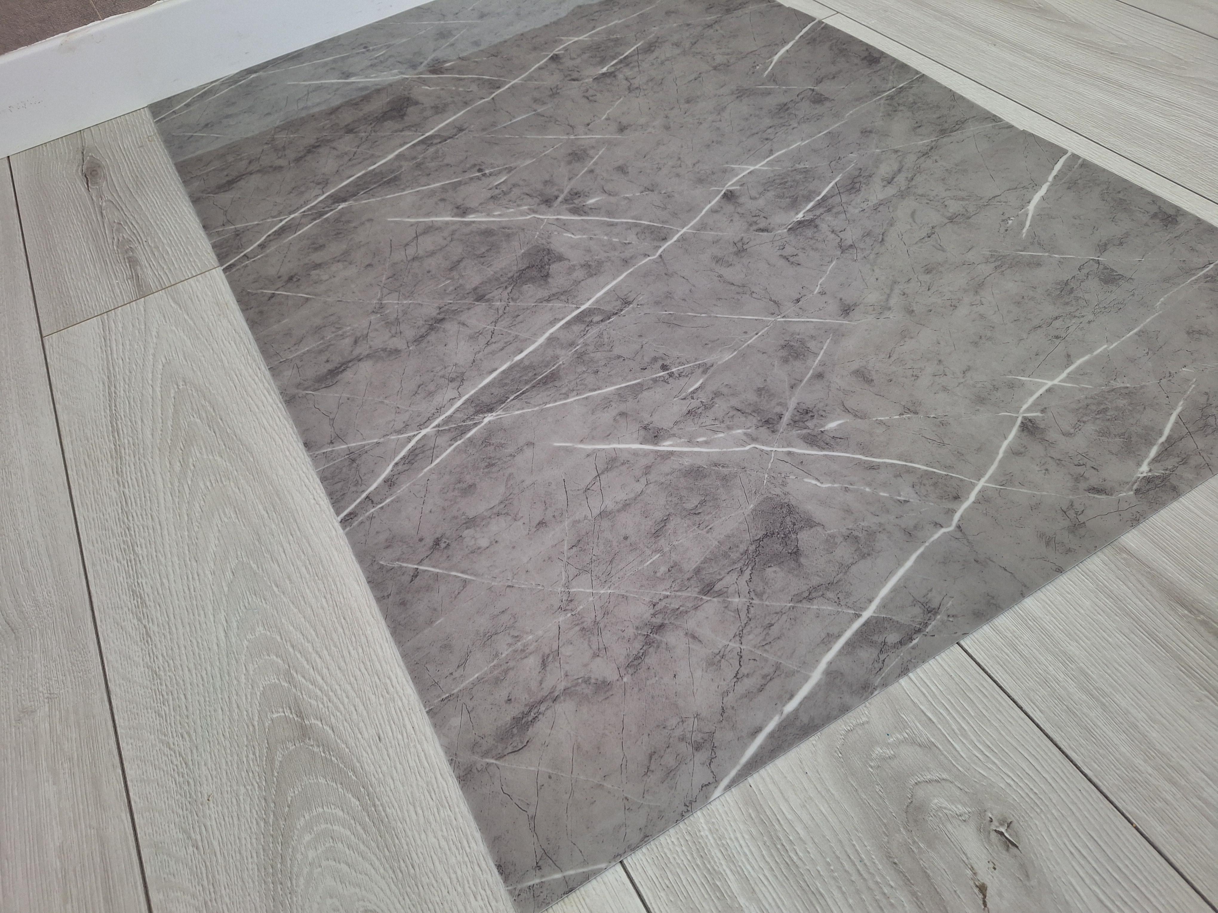 Плитка-самоклейка виниловая мрамор 600х300х2 мм глянцевый (F024) - фото 3