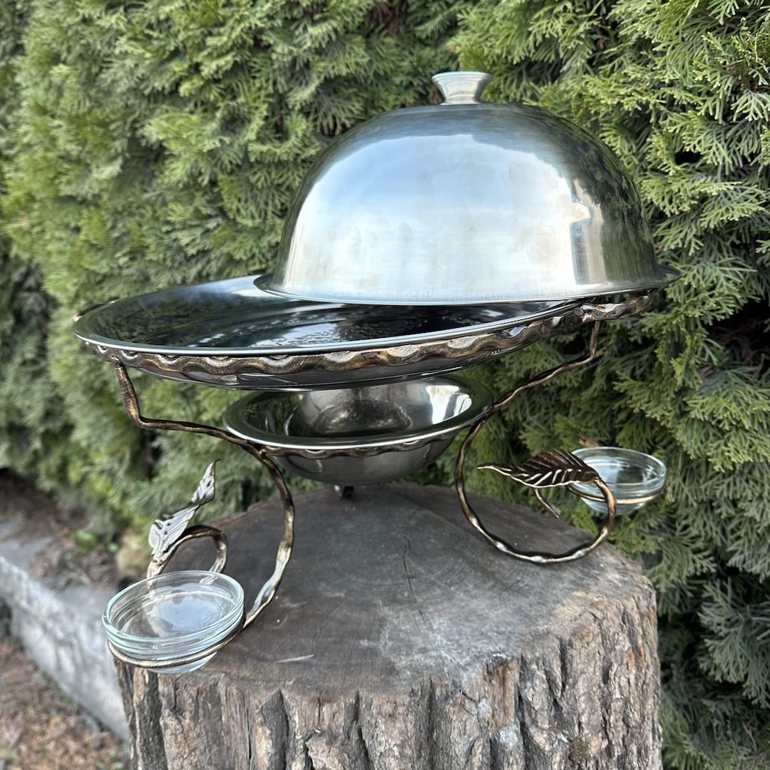 Садж для м'яса Metalzavod 36см з 3 соусницями 42х41х35 см (SADG-36-3S) - фото 2