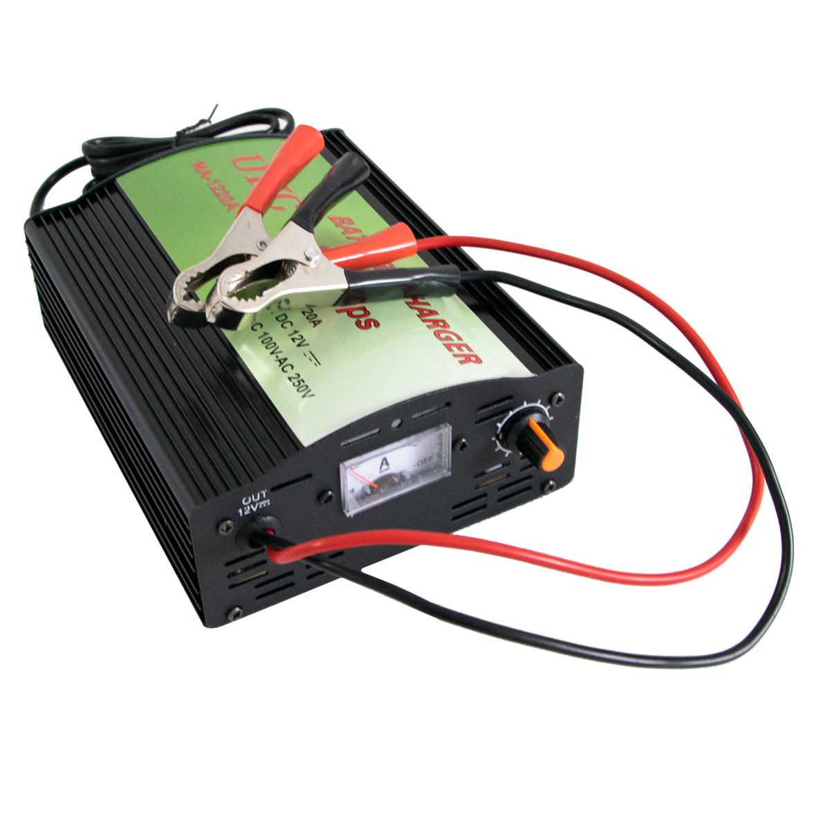 Зарядний пристрій для акумуляторів 12V UKC Battery Charger MA-1220A 20A (1009334-Black)