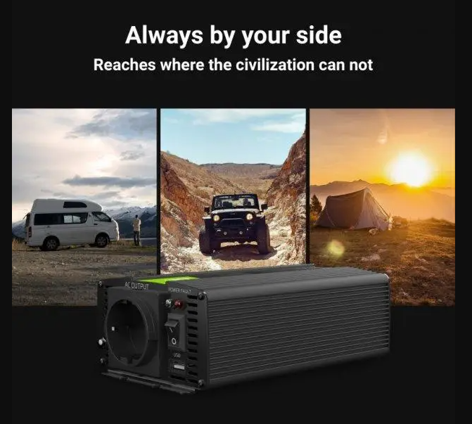 Инвертор Green Cell INV04DE 24-220 В 500/1000 Вт (5099) - фото 8 Инвертор Green Cell INV04DE 24-220 В 500/1000 Вт (5099) - фото 8