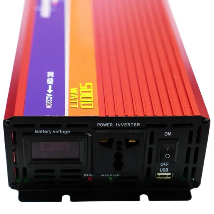 Перетворювач напруги Powerone Plus 5000W 12V-220V з функцією плавного пуску Red (3_05767) - фото 5 Перетворювач напруги Powerone Plus 5000W 12V-220V з функцією плавного пуску Red (3_05767) - фото 5