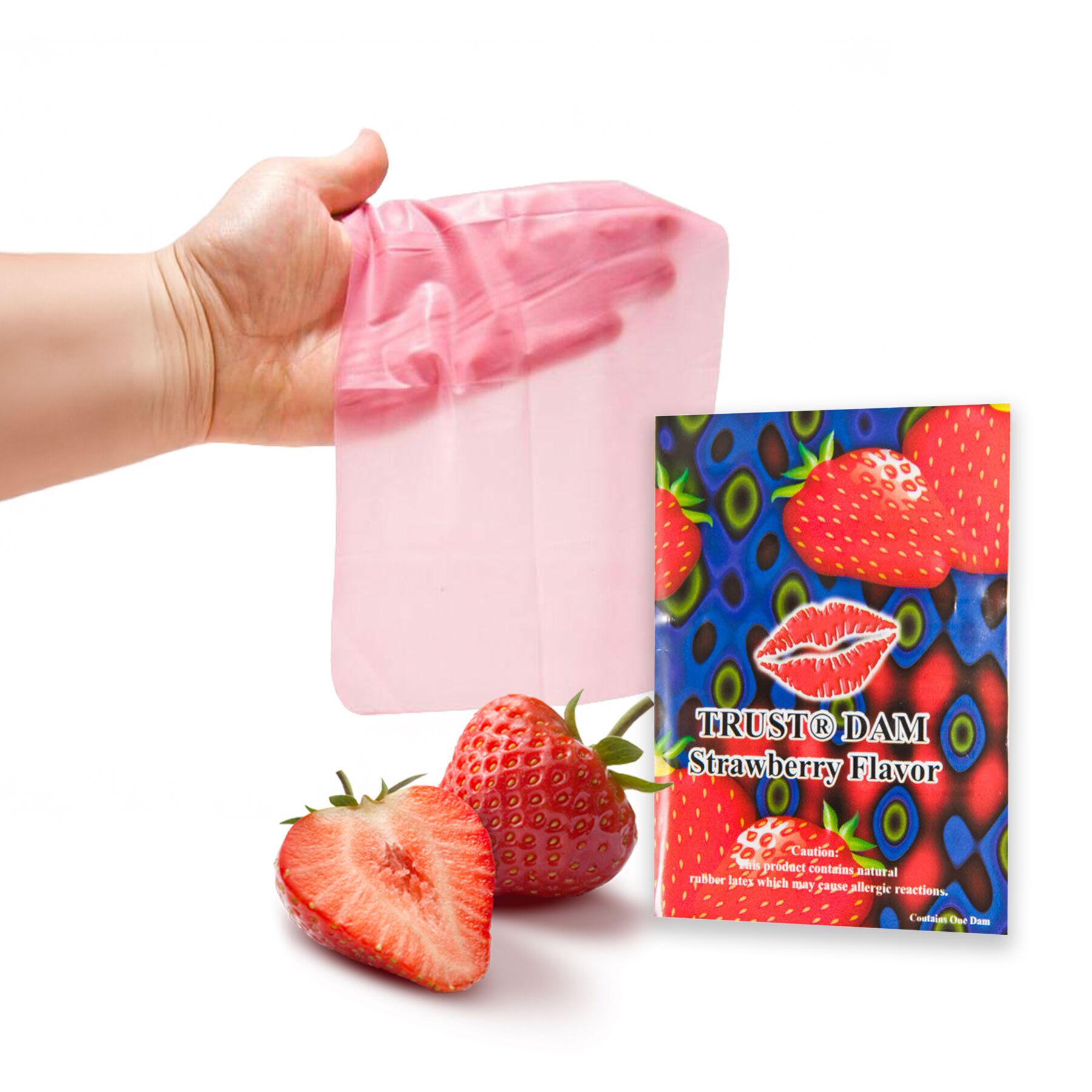 Салфетка латексная Latex Dental Dams Strawberry 1 шт. (SX1266)