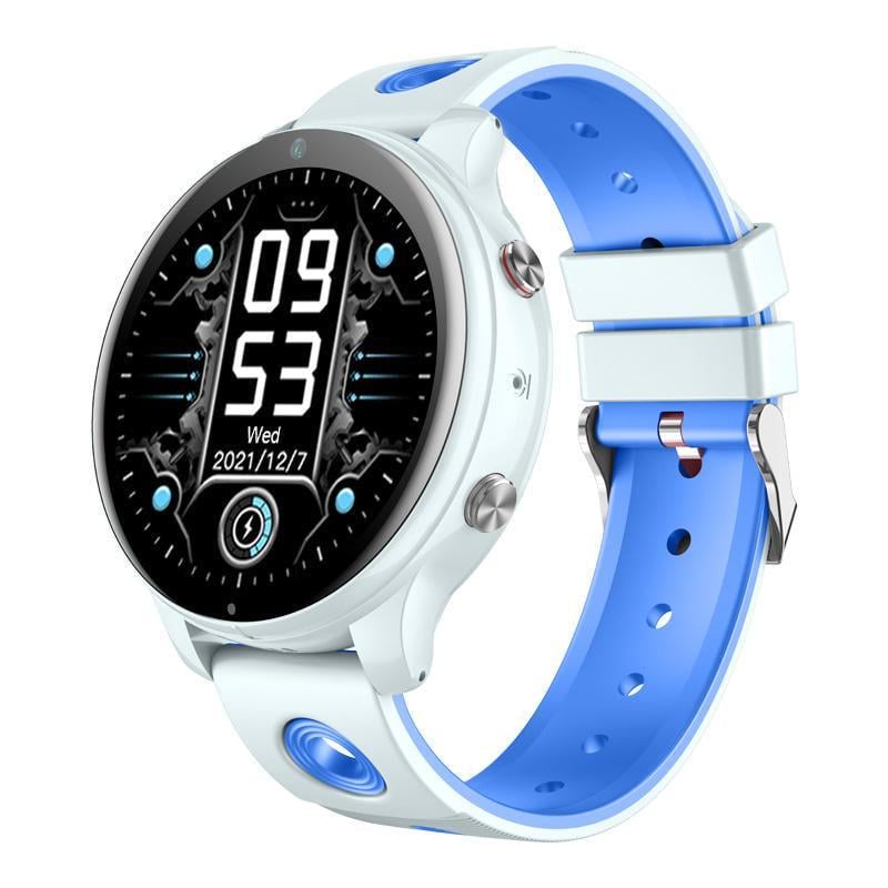 Смарт-часы детские Lemfo D-50 GPS 4G SOS прослушиванием Бело-голубой (35744857)