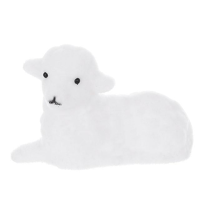 Фигурка декоративная Flora Барашек из флока Белый (42099)