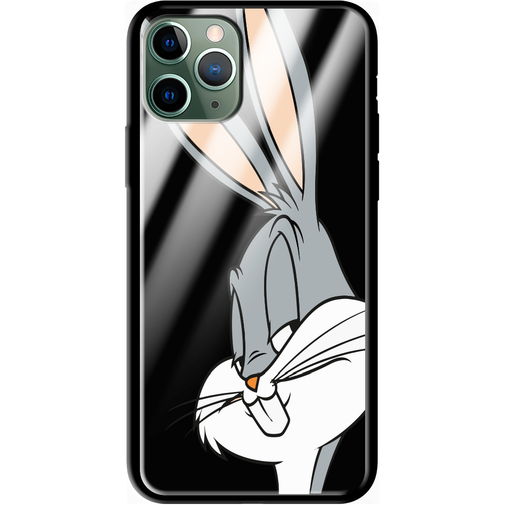 Чехол Boxface iPhone 11 Pro Lucky Rabbit Черный силикон со стеклом (38189-bk81-38346)