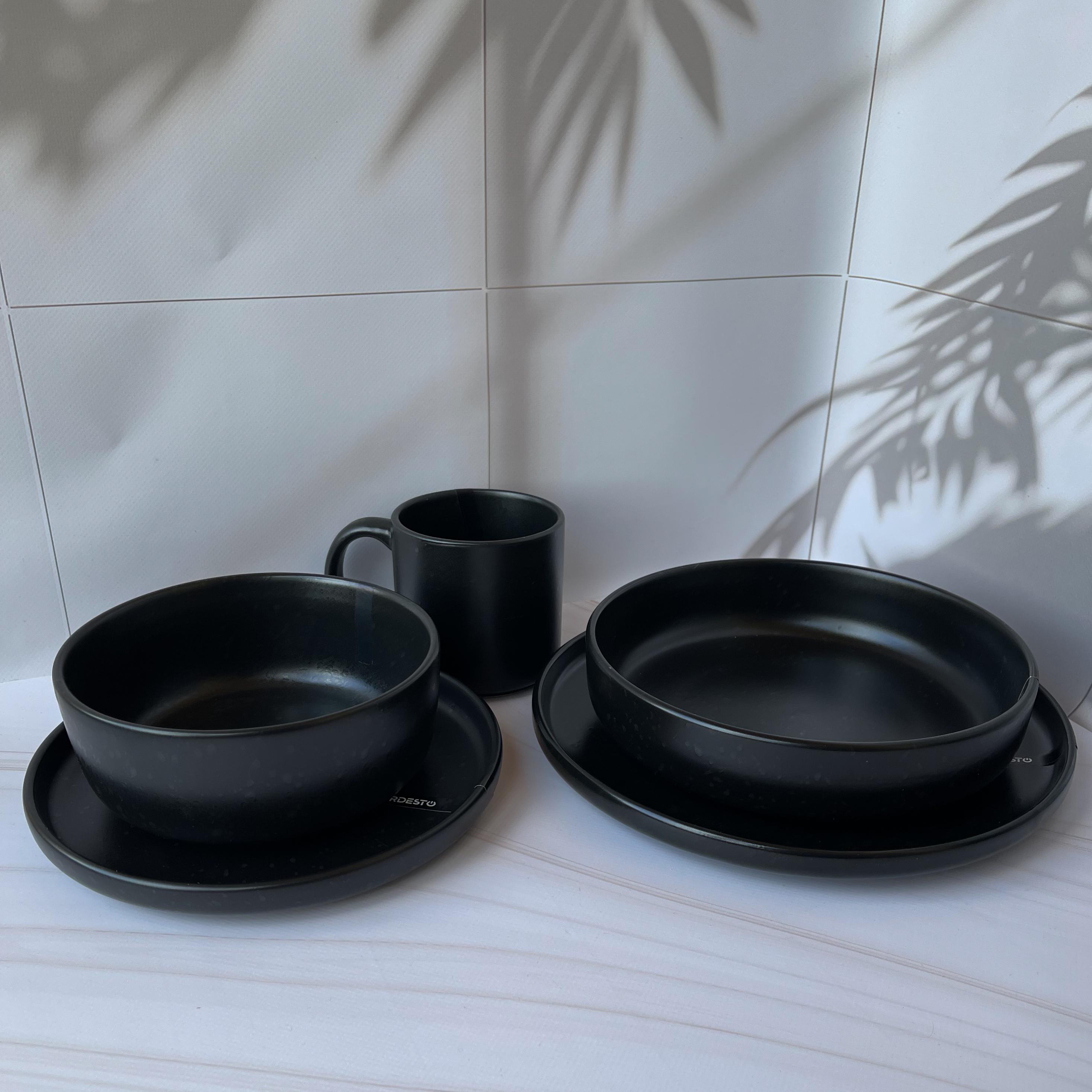 Сервиз столовой посуды Ardesto Trento 5 предметов каменная керамика Черный - фото 5 Сервиз столовой посуды Ardesto Trento 5 предметов каменная керамика Черный - фото 5