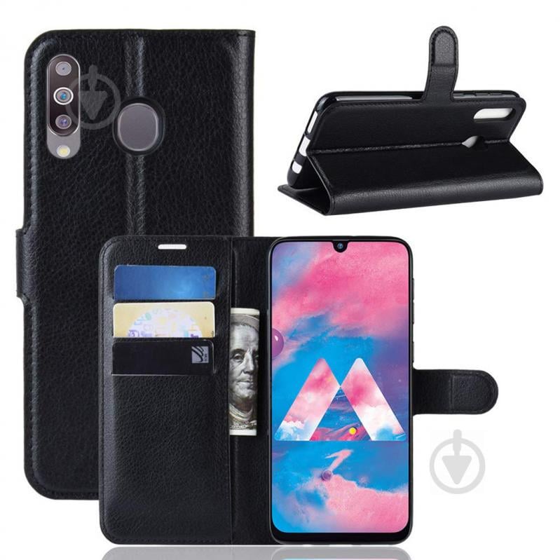 Чехол-книжка Litchie Wallet для Samsung M305 Galaxy M30 / A40s Черный (hub_XWKX96639)