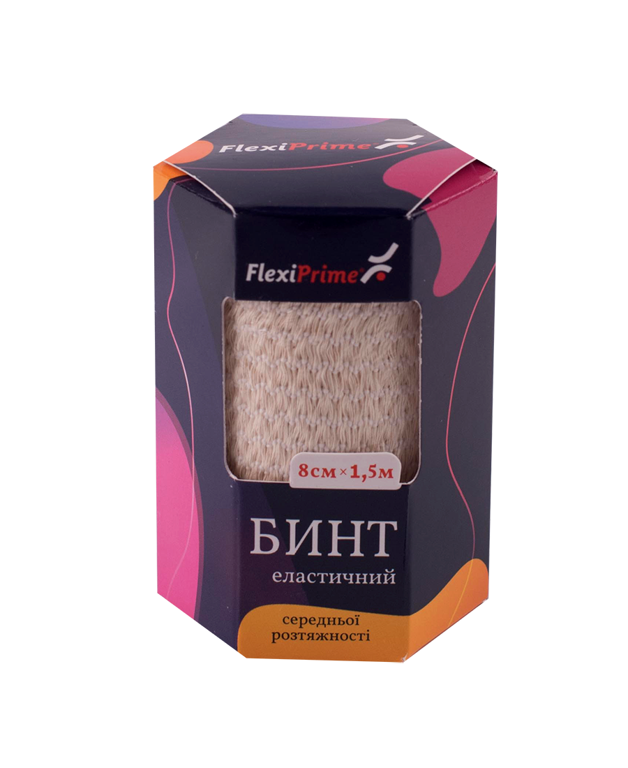 Бинт еластичний FlexiPrime 8 см x 1,5 м (4820185410649)