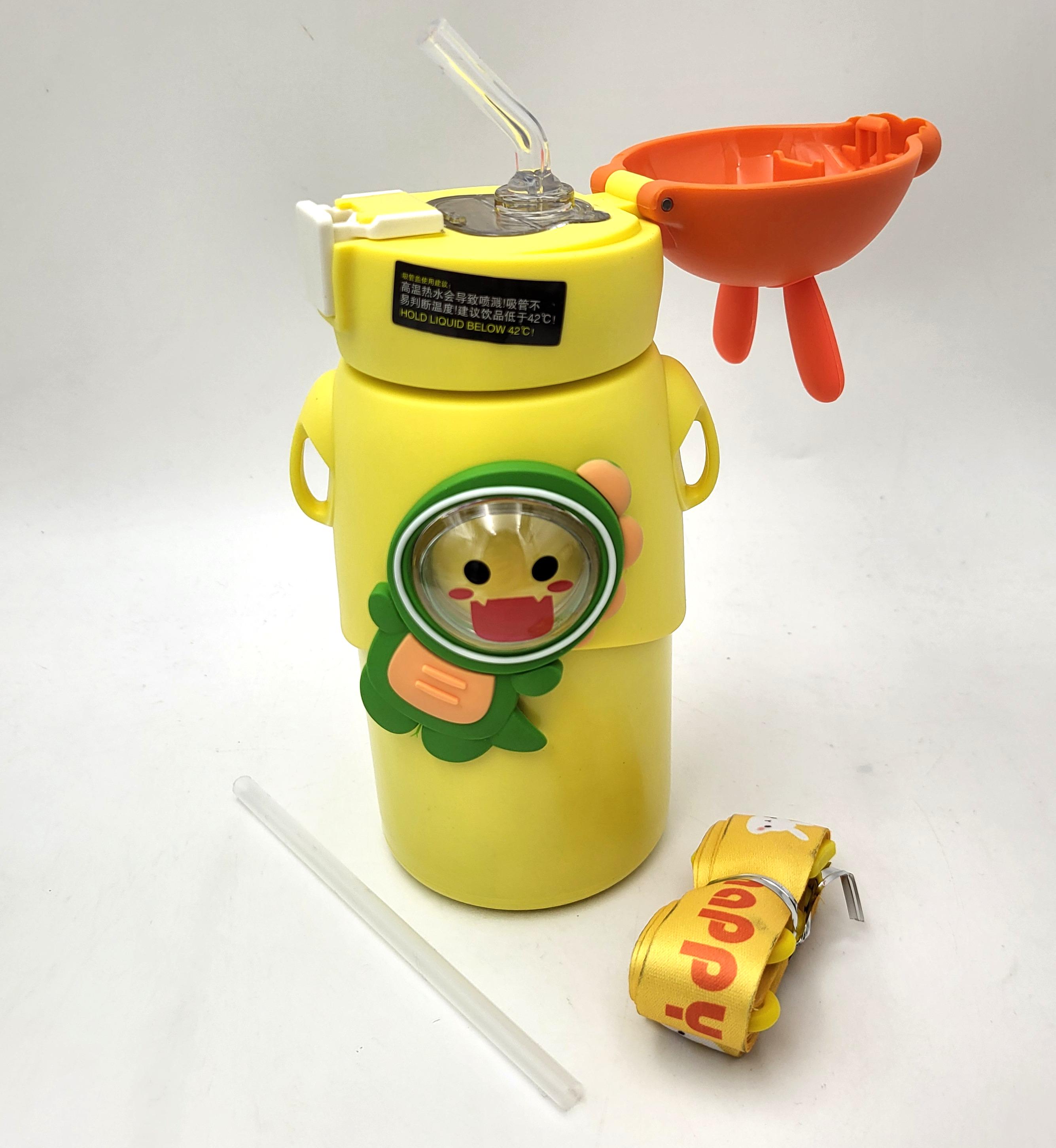 Термос для води UKC EL-1802 з трубочкою напувалкою 500 мл Жовтий