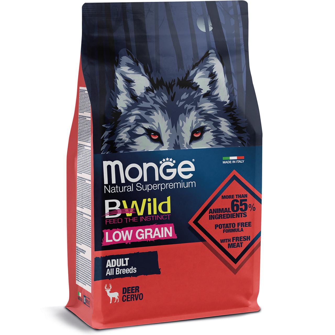 Корм для собак Monge dog BWild Low Grain Оленіна 2,5 кг (800947001983)