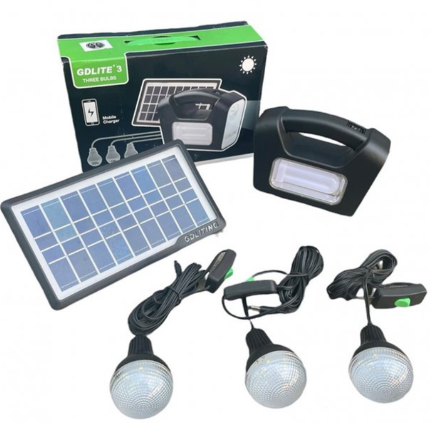 Фонарь-зарядная станция GDlite USB Power Bank аккумуляторный 3 лампочки солнечная панель 4000 мАч Черный (22981454) - фото 5 Фонарь-зарядная станция GDlite USB Power Bank аккумуляторный 3 лампочки солнечная панель 4000 мАч Черный (22981454) - фото 5