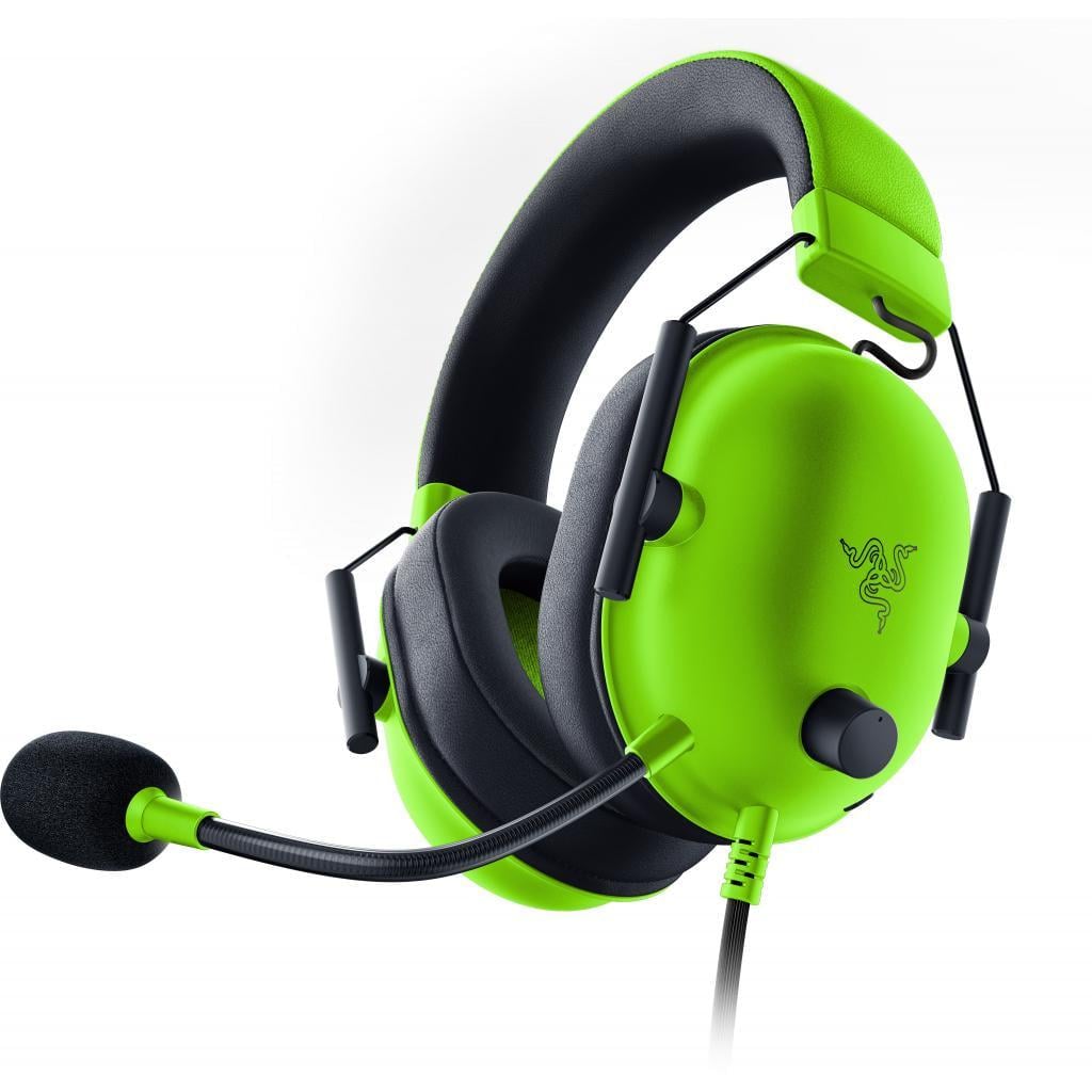 Игровые наушники с микрофоном Razer BlackShark V2 X ведущие 3,5 мм поворотный микрофон 100 дБ Green (RZ04-03240600-R3M1)