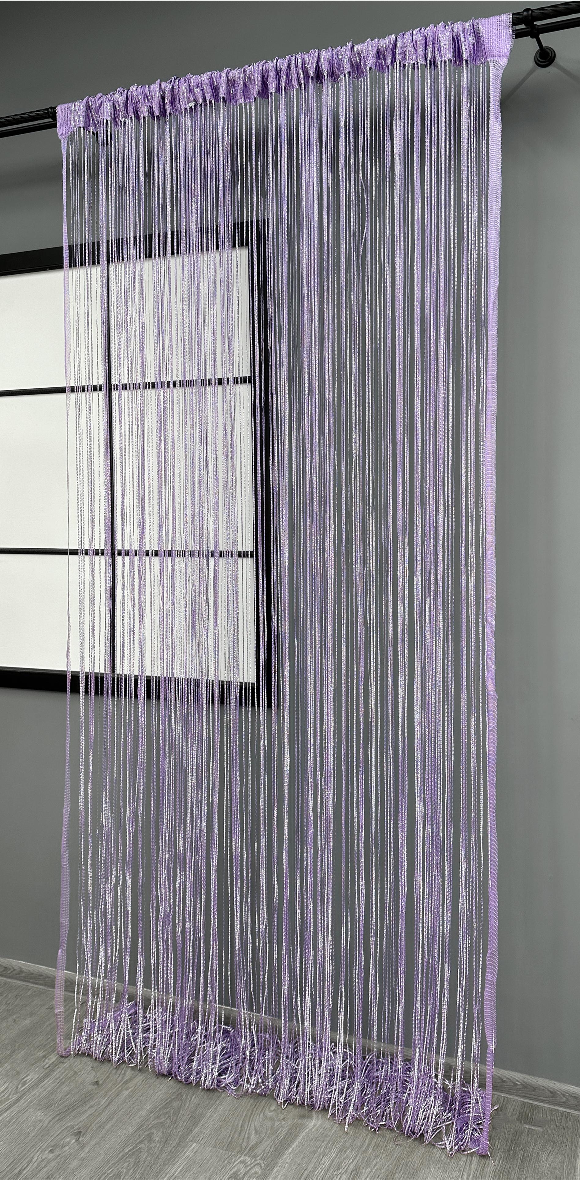 Штори-нитки Rovi Premium з люрексом 300х300 см Бузковий (61-111) - фото 3 Штори-нитки Rovi Premium з люрексом 300х300 см Бузковий (61-111) - фото 3