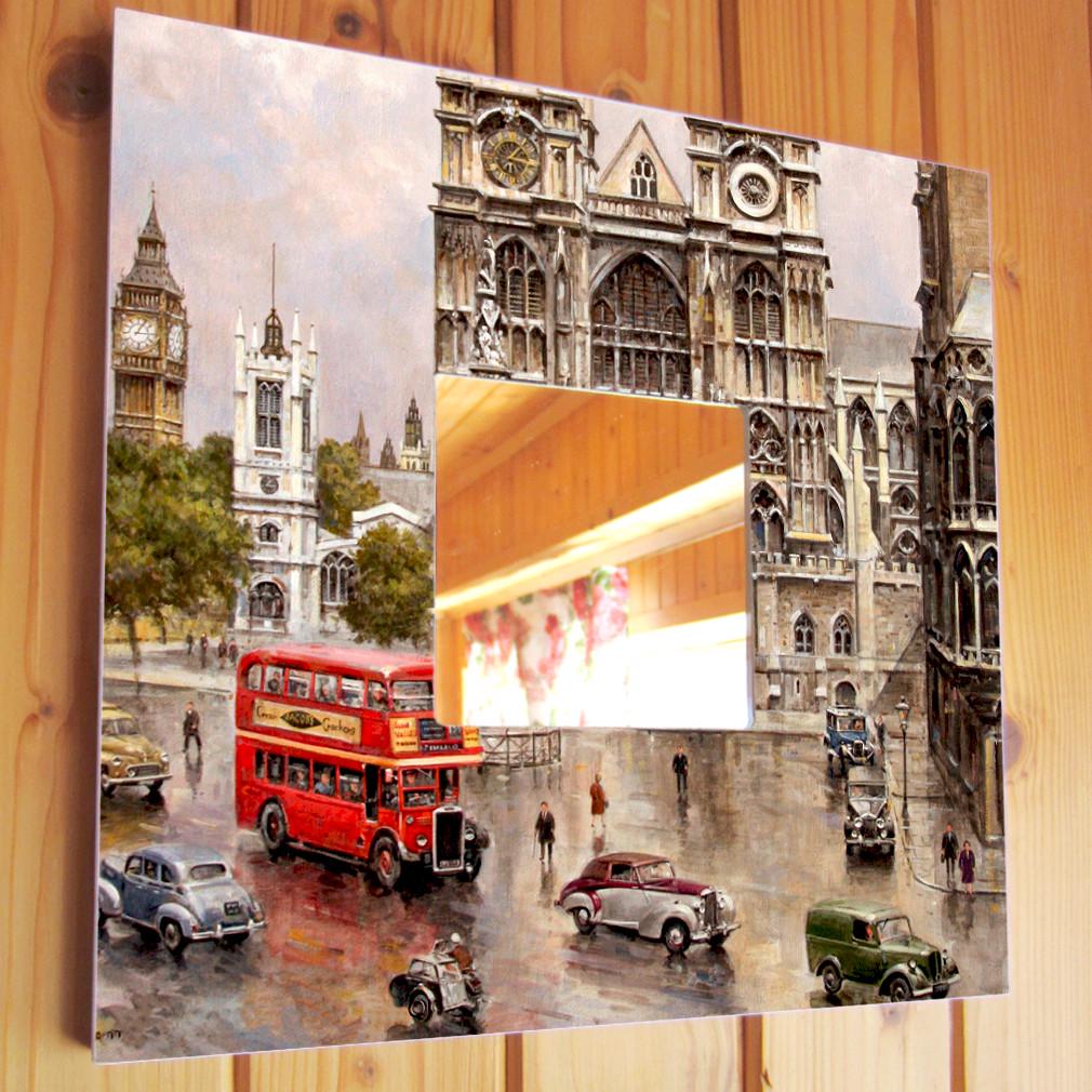 Зеркало декоративное с винтажным фото Старый Лондон 260х260 мм (M00547) Зеркало декоративное с винтажным фото Старый Лондон 260х260 мм (M00547)