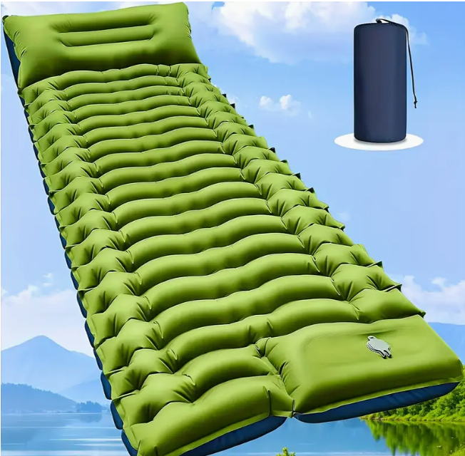 Килимок туристичний з вбудованою системою накачування та з подушкою 201x70 см (1408) - фото 3
