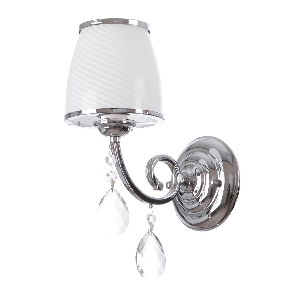 Бра настенное хрустальное классическое с абажуром Brille BCL-384W1 E14 L115-043