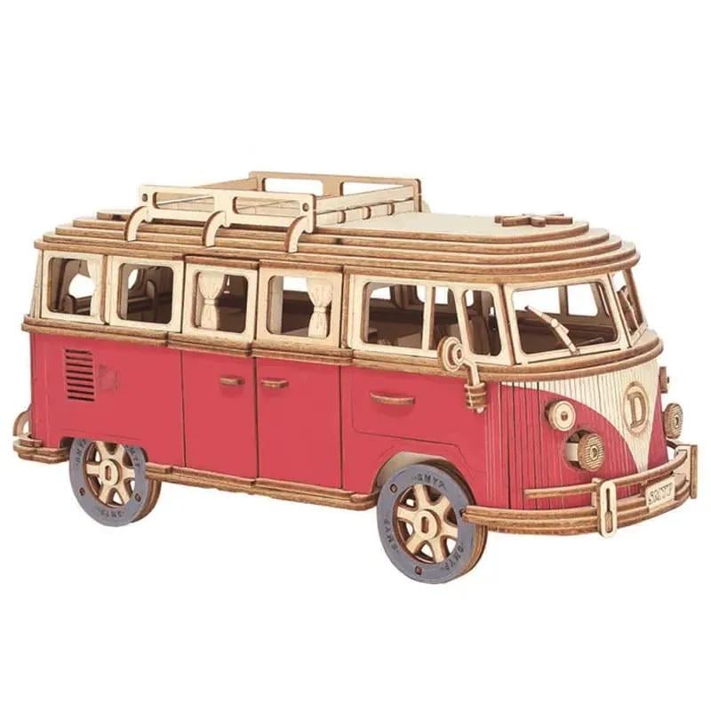 Конструктор деревянный Robotime 3D ROKR Kombi Campervan Красный (DG-Q701)