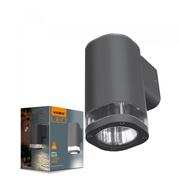 Светильник светодиодный настенный Videx GU10 AR071G IP54 Черный (83214) Светильник светодиодный настенный Videx GU10 AR071G IP54 Черный (83214)
