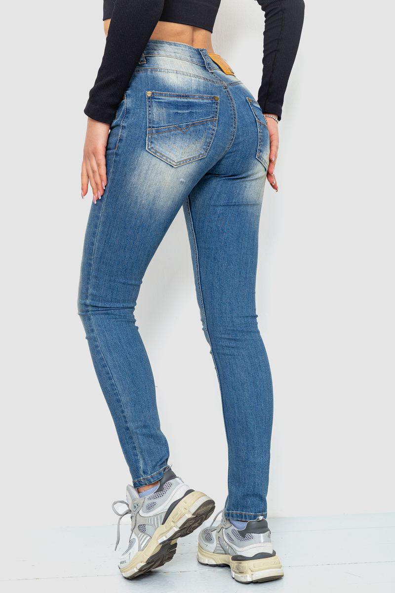 Джинсы женские с потертостями Ager 244RS04 р. 28 Синий (65f2d3f7a4b9607aef04ec6b) - фото 4