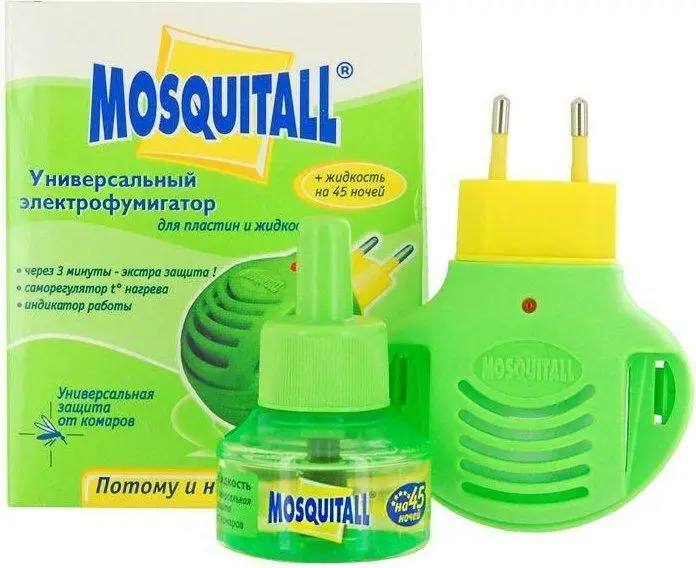 Электрофумигатор Mosquitall Универсальная защита и жидкость от комаров 30 мл 45 ночей (MPT-90797)