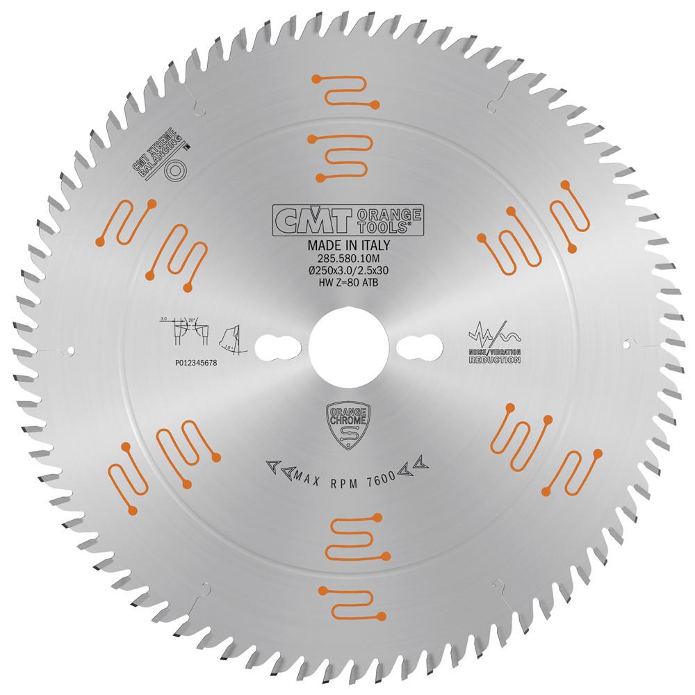 Диск по дереву CMT з чистим різом для поперечного розпилу 250x30x80z (285.580.10M)