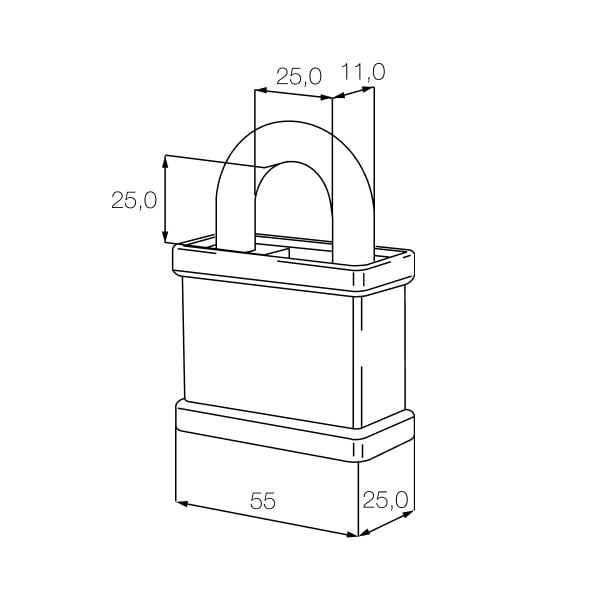 Замок навесной Cisa 28050.55 2 ключа - фото 8 Замок навесной Cisa 28050.55 2 ключа - фото 8