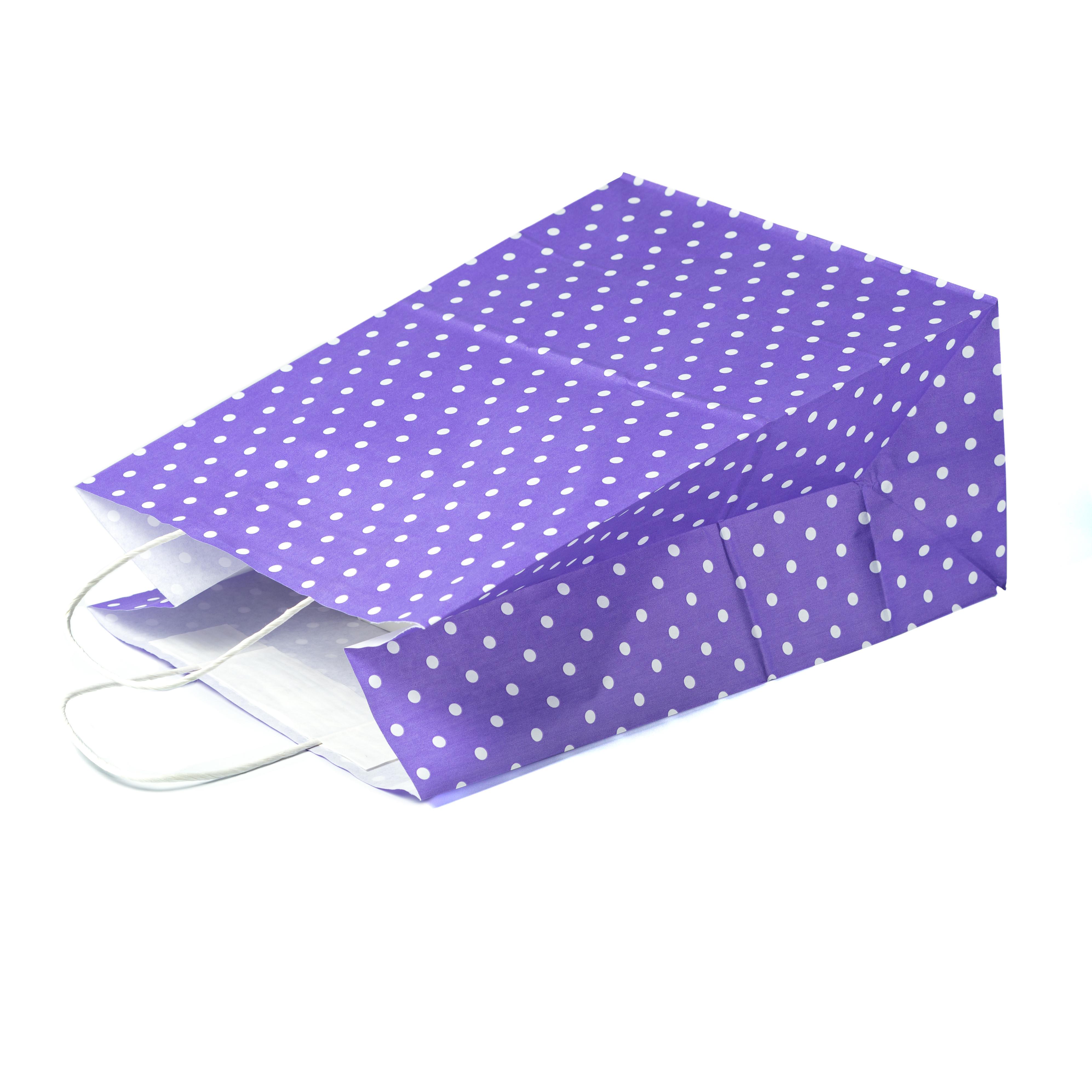 Бумажный пакет с кручеными ручками Eko-kraft 260х150х350 мм 30 шт. Фиолетовый - фото 3