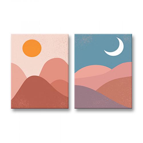 Модульная картина Солнце и Луна 93x60 см (MK21246)