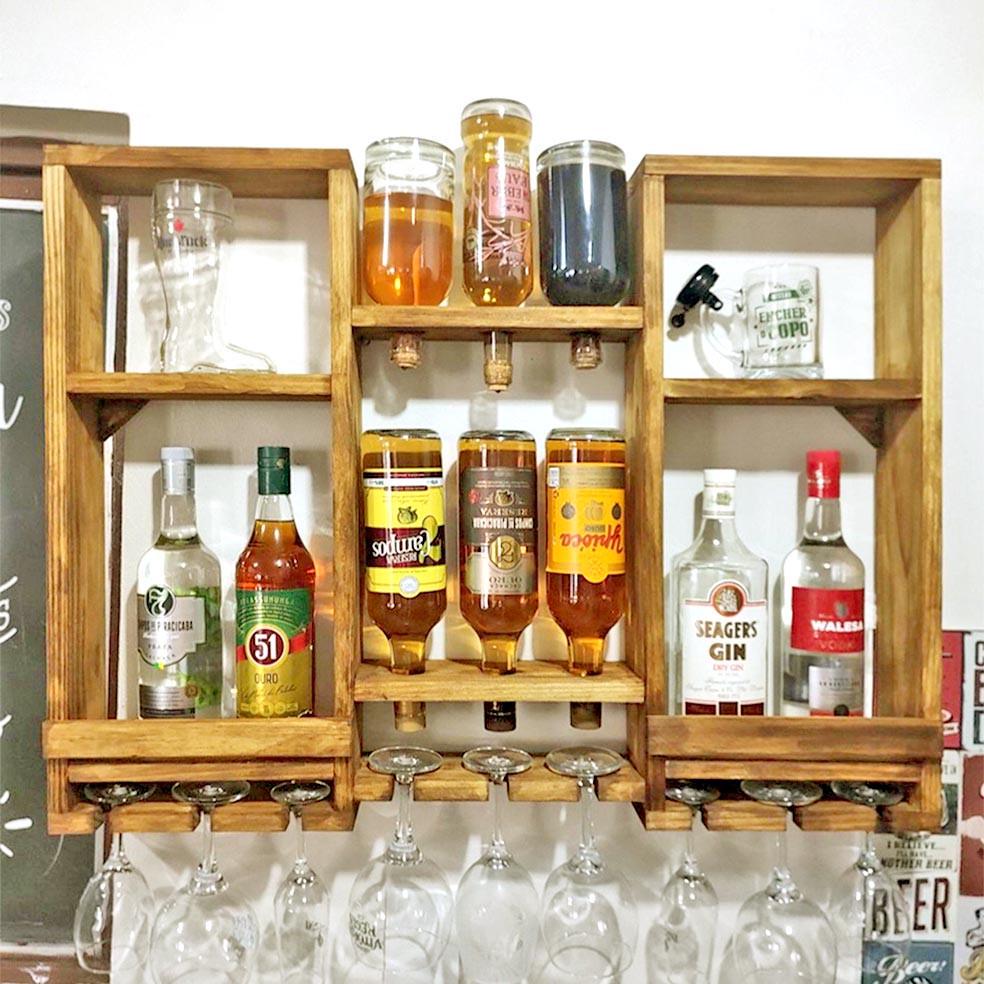 Полка для вина настенная из дерева Ратори Сиена (ПНК-014505)