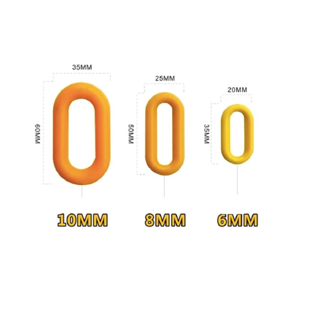 Ланцюг декоративний пластиковий 6 мм 25 м Жовто-чорний (Б408) - фото 4 Ланцюг декоративний пластиковий 6 мм 25 м Жовто-чорний (Б408) - фото 4