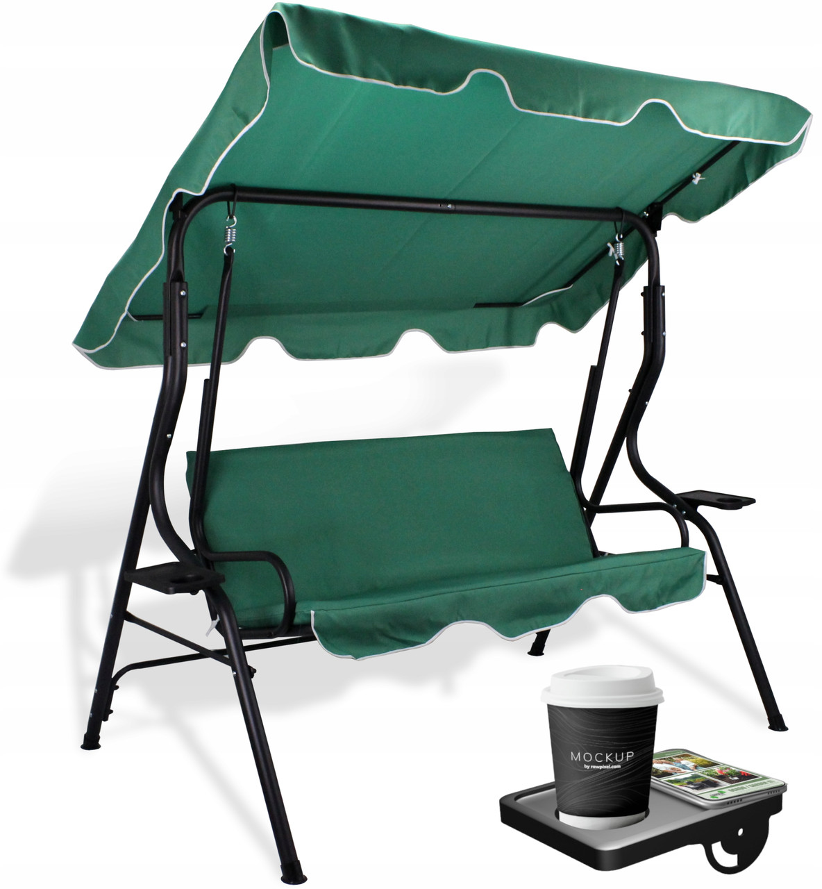 Садовые качели GardenLine VIP 170х110х153см Green (63ecfacc222710731d1ab6d2) - фото 5