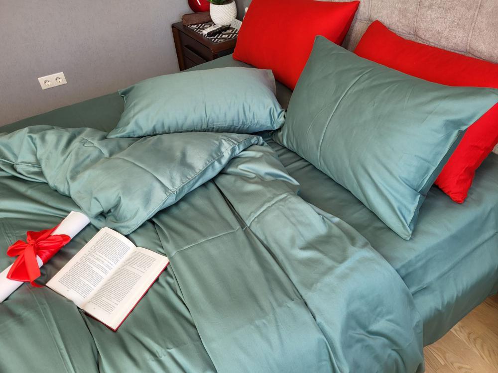 Комплект постельного белья на резинке Моно сатин Premium семейный/наволочки 50х70/70х70 см Mountain Fog (5767) - фото 1 Комплект постельного белья на резинке Моно сатин Premium семейный/наволочки 50х70/70х70 см Mountain Fog (5767) - фото 1