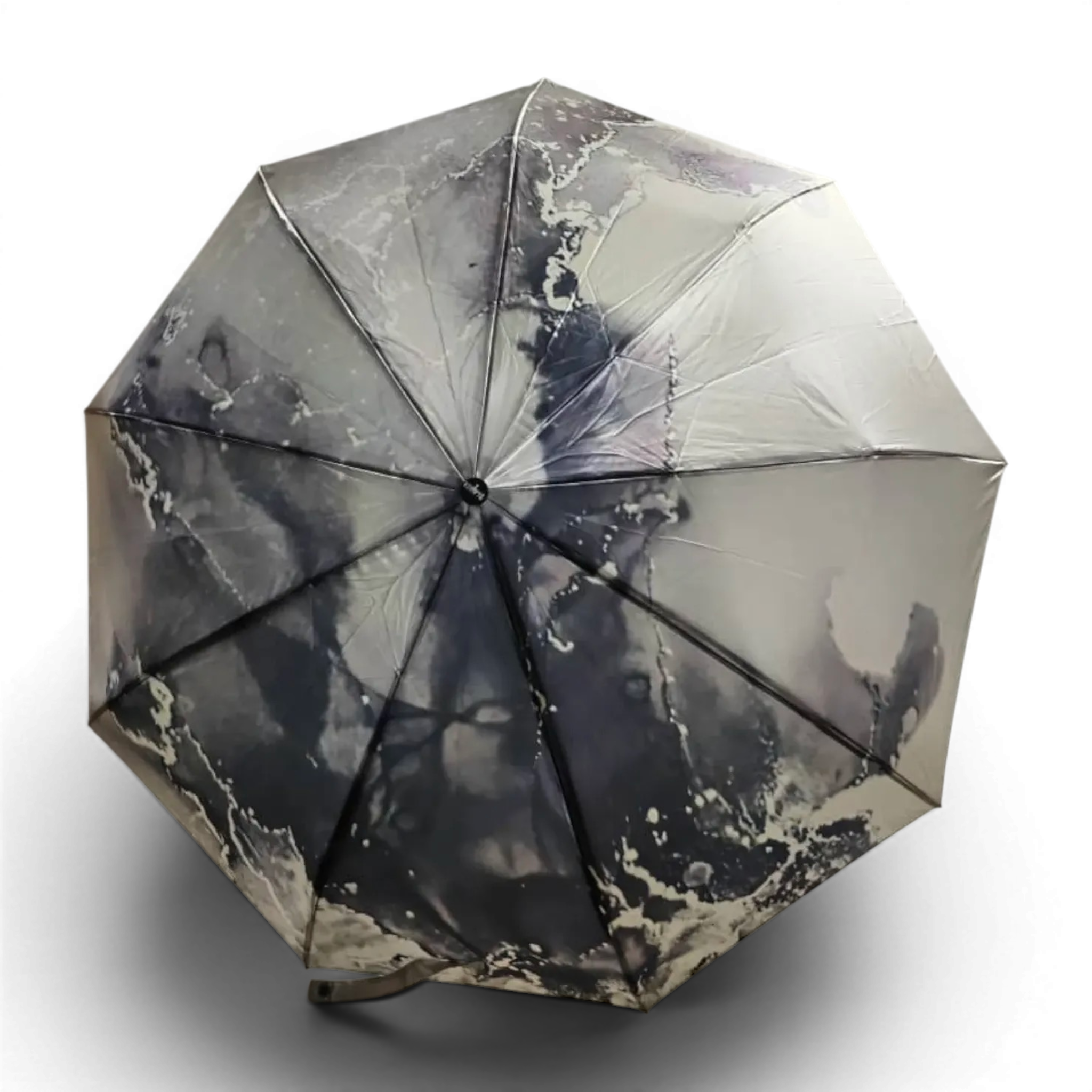 Женский зонт полуавтомат Elephants Marble Satin 34080 Grey 9 спиц