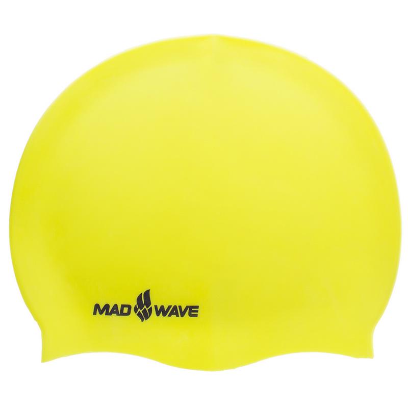 Шапочка для плавания Mad Wave LIGHT M053503 силиконовая Желтый (AM0009465)