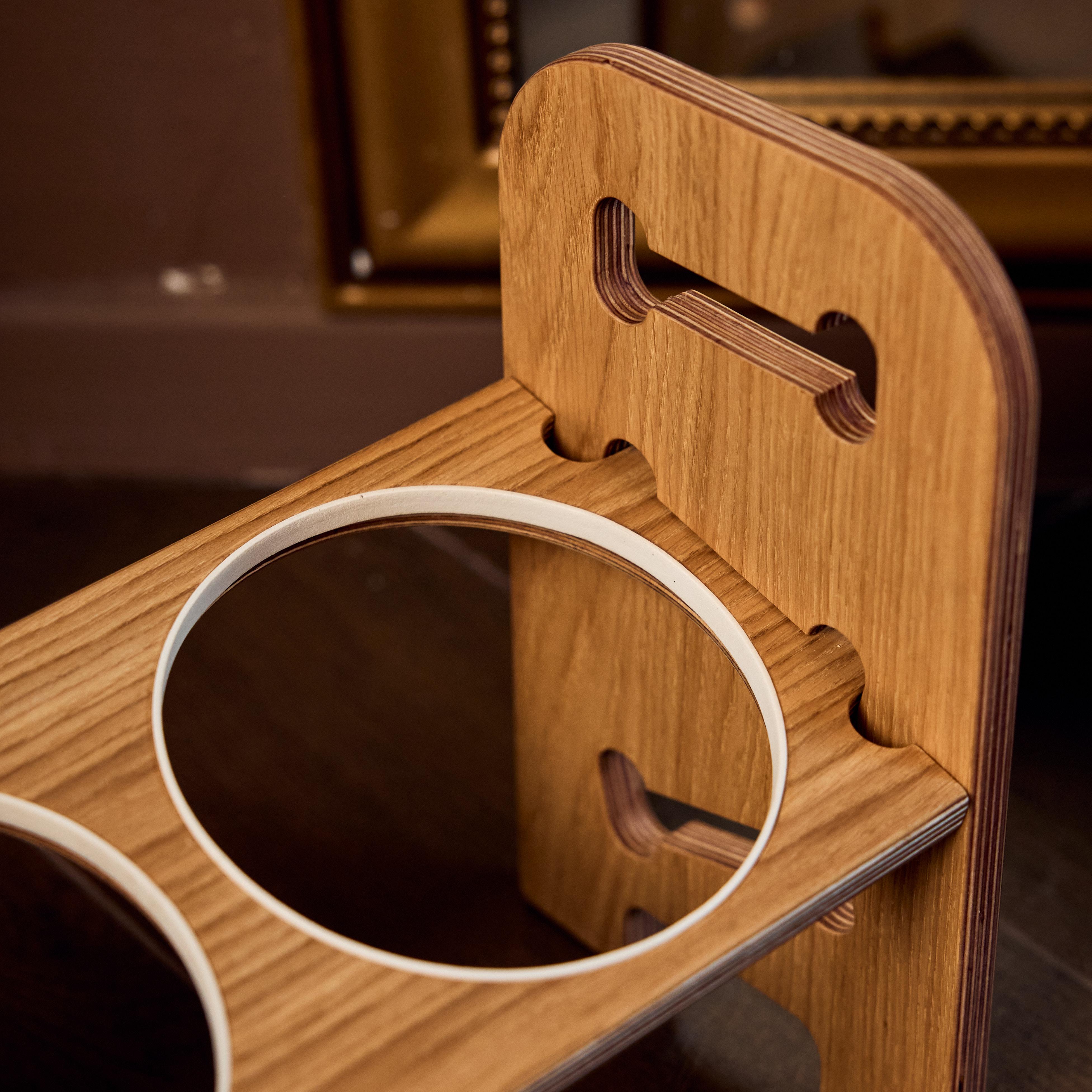 Миска на подставке для кота собаки OrganicSchef из нержавеющей стали двойная Flex 30х39х18 см 0,6/0,6 л Натуральный (811622222222) - фото 7 Миска на подставке для кота собаки OrganicSchef из нержавеющей стали двойная Flex 30х39х18 см 0,6/0,6 л Натуральный (811622222222) - фото 7