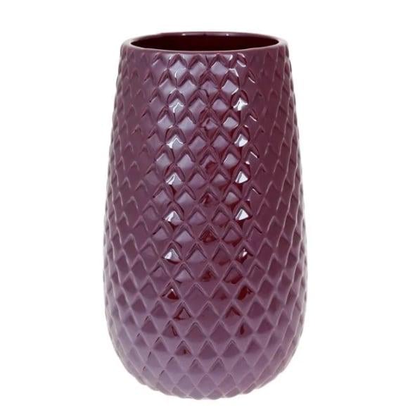 Ваза керамическая Flora 24,5 см Бордовый (32074)