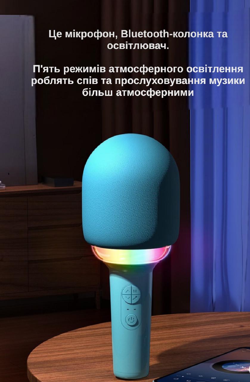 Мікрофон-караоке дитячий інтелектуальний з підсвіткою та зміною голосу (2759013374) - фото 2