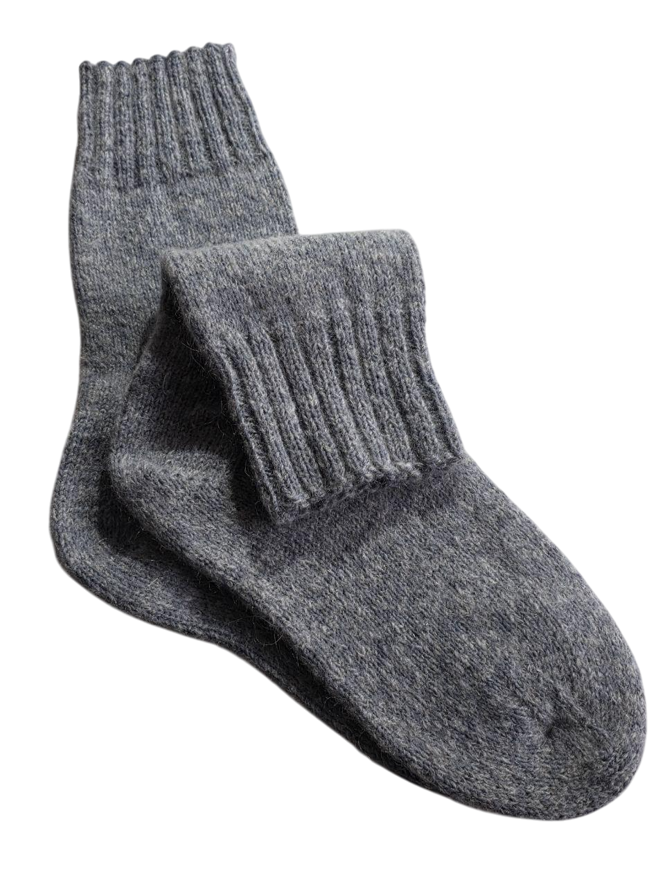 Носки мужские вязаные ручной работы из полушерсти с ангорской нитью (1324)
