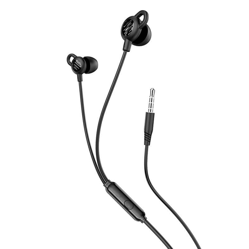 Наушники Hoco Comfortable Universal Silicone Sleeping Earphones with mic M89 Black (7ea30a1e)