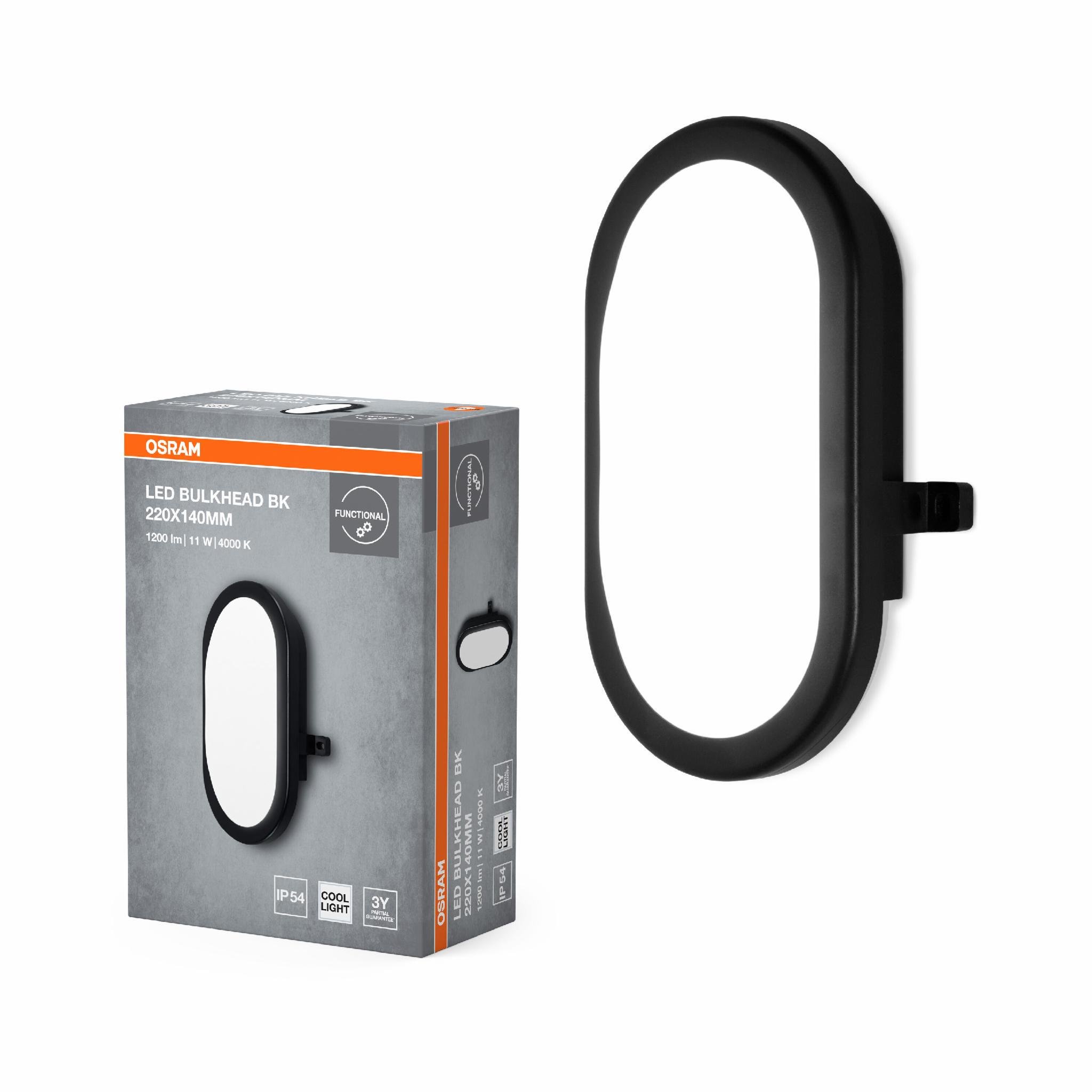 Светильник уличный Osram LED BULKHEAD LED 11W 230V 840lm 4000K IP54 216х79х143 мм (4099854428630) - фото 8