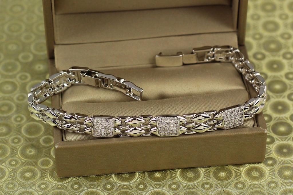 Браслет Xuping Jewelry Тектоника 19 см Серебристый (34954714)