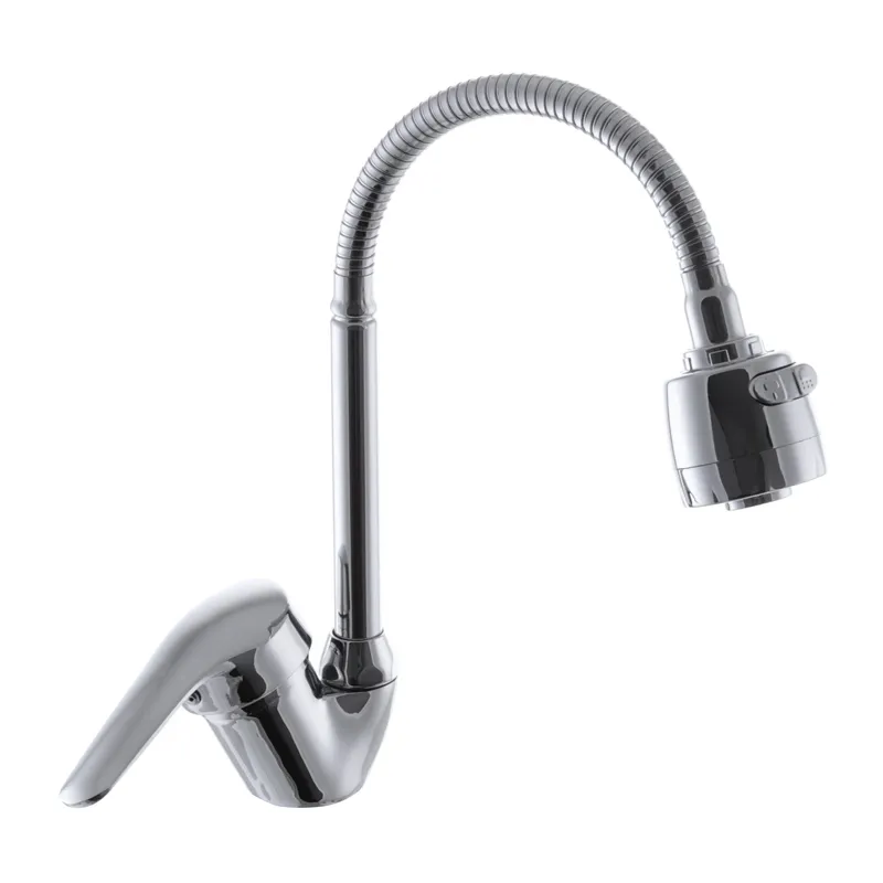 Смеситель для кухни G-Ferro Matrix 777 из силумина Стальной (GF1007)