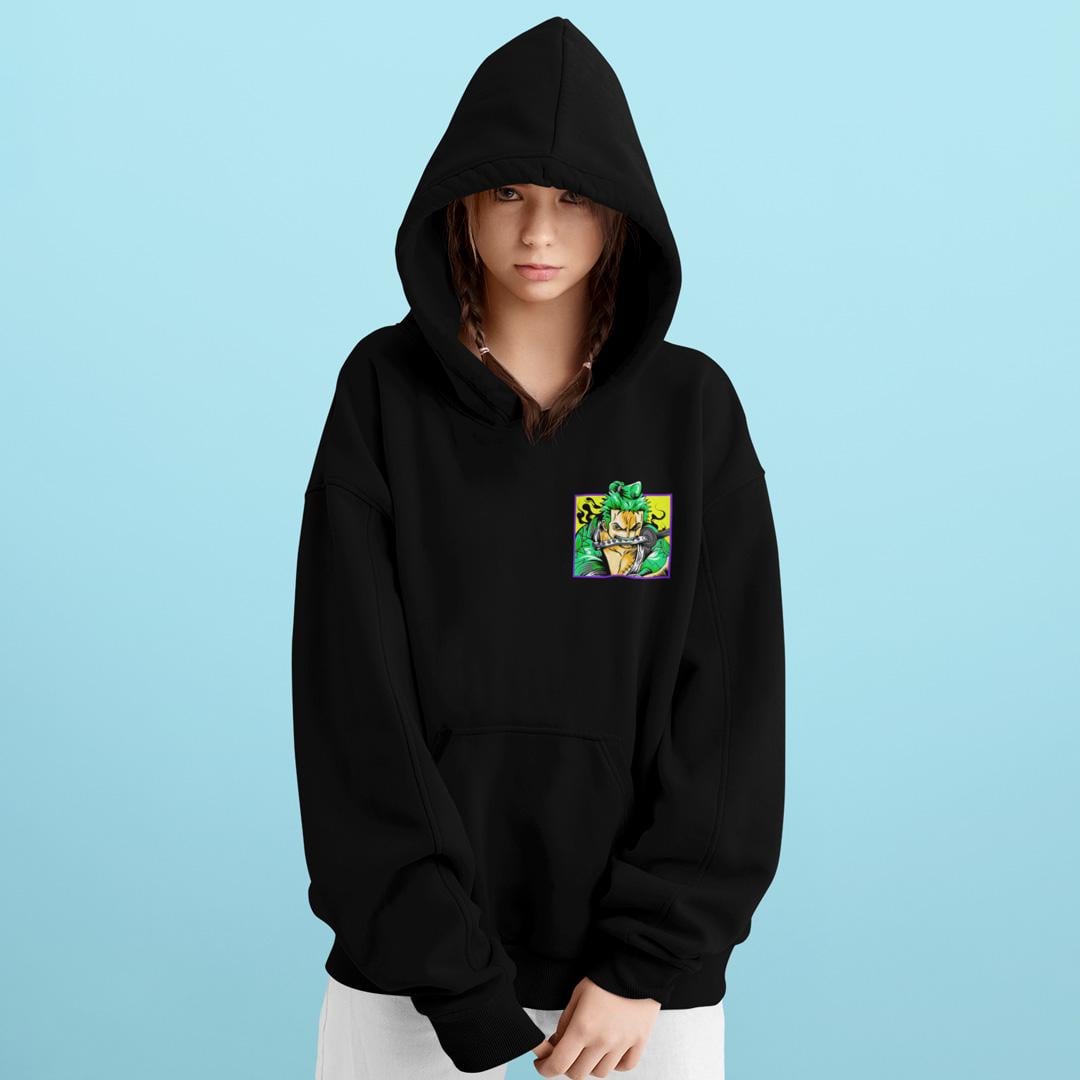 Худи флисовый женский One Piece Roronoa Zoro S Черный (0000023097)