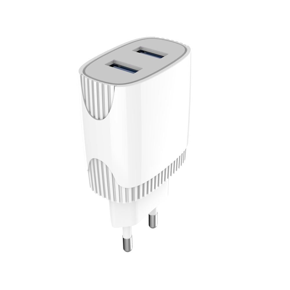 Зарядное устройство для телефонов 2 USB 2.4А Белый (557-925153)