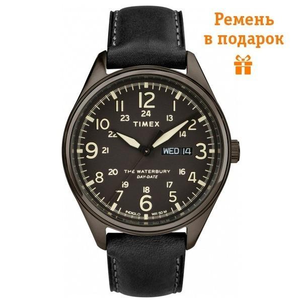 Наручные часы мужские Timex Waterbury Day Date кварцевые Black (Tx2r89100)