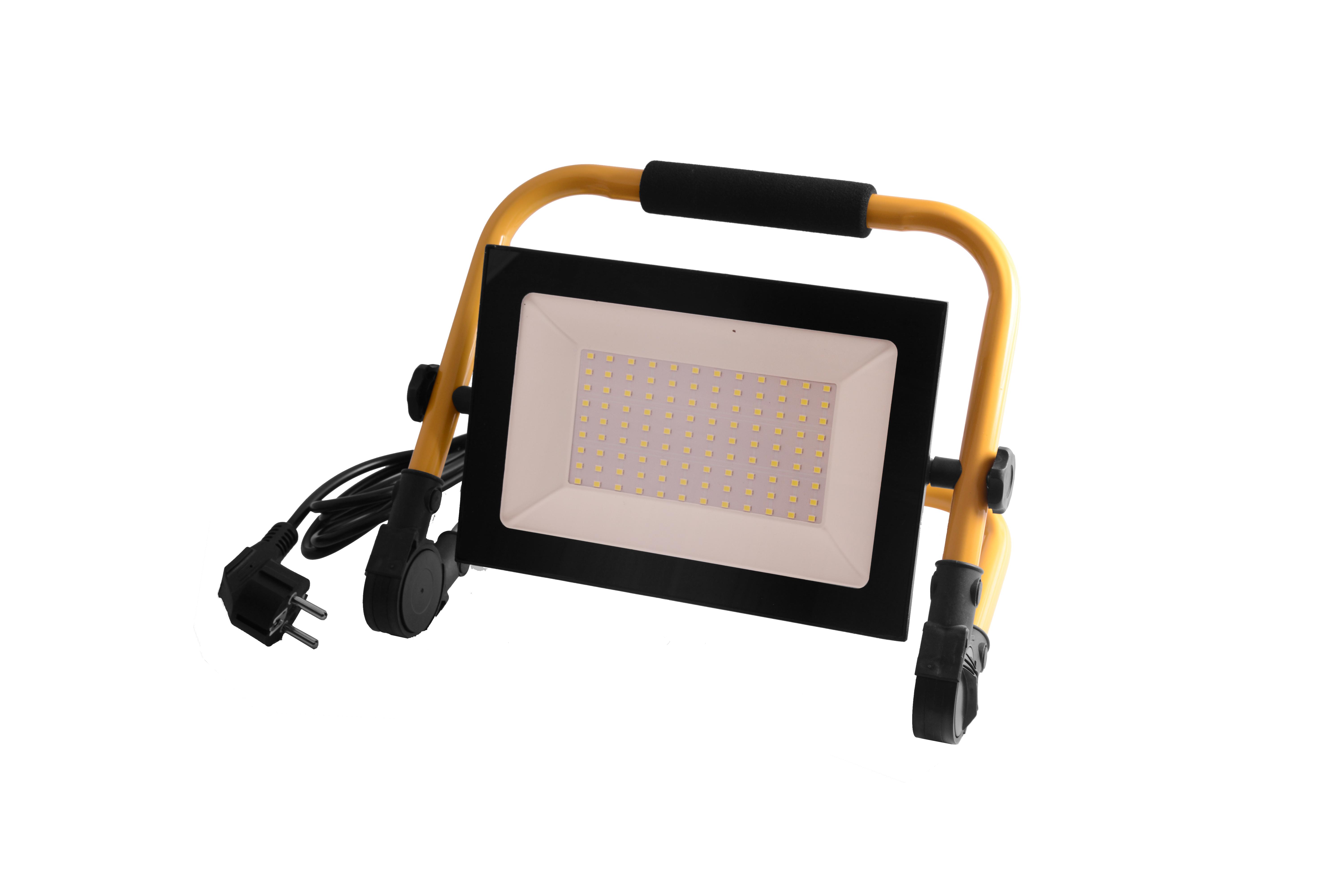 Прожектор Lemanso LED с подставкой и провод 1,5 м 100W 6500К IP65 5600 Lm Черный (LMP98-100)