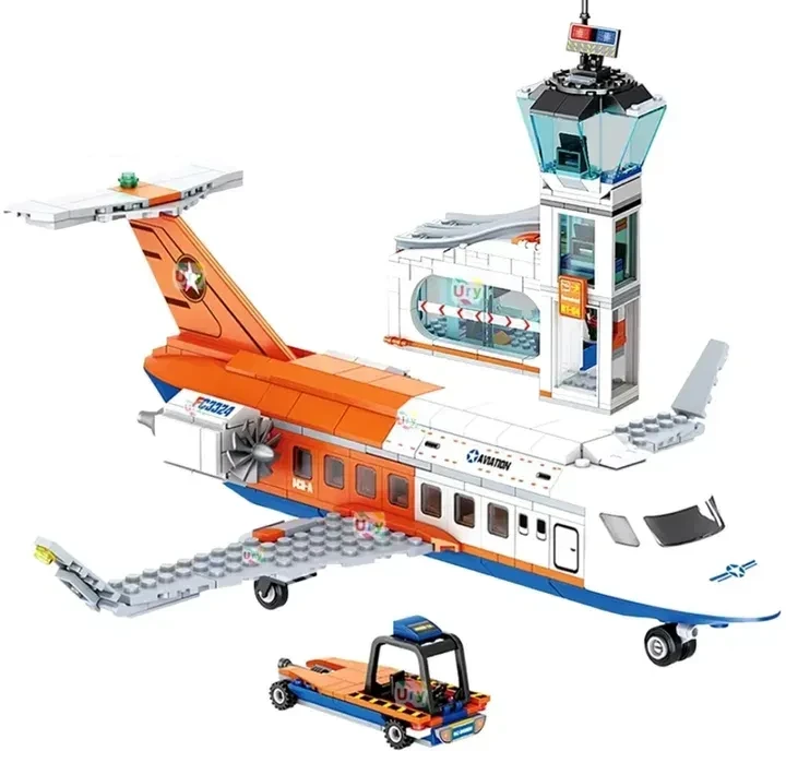 Конструктор Sluban Самолет с башней управления 30 см 697 деталей (575)