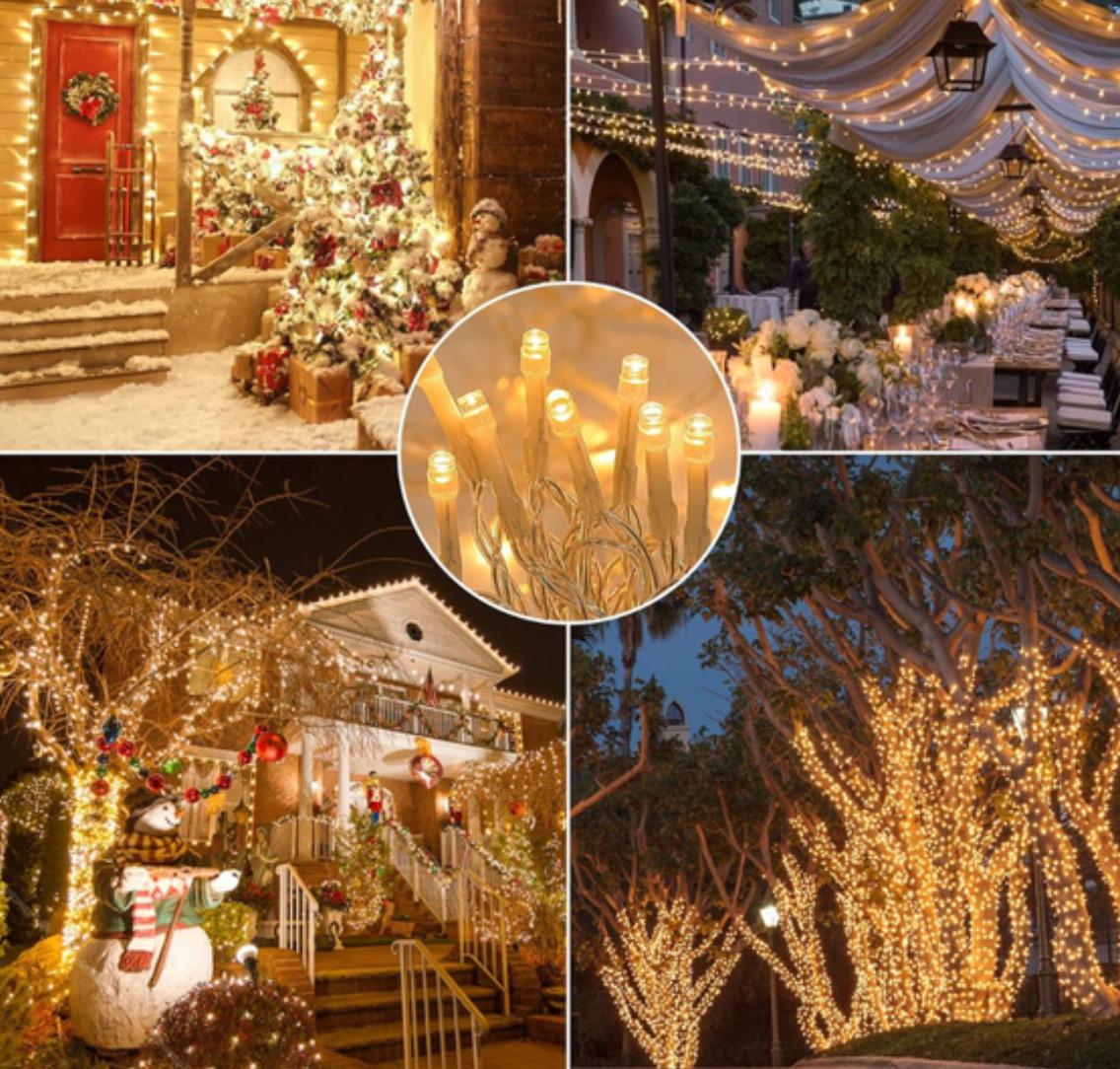 Гирлянда светодиодная Роса белая проволока с пультом 50 м 500 Led Желтый (R33985-4) - фото 3 Гирлянда светодиодная Роса белая проволока с пультом 50 м 500 Led Желтый (R33985-4) - фото 3