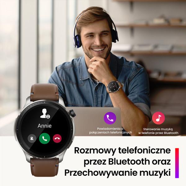 Часы смарт Amazfit GTR 4 Vintage Leather Brown - фото 2